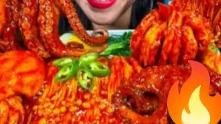 Hot & Cheesy Korean Seafood Mukbang Challenge @newfoodseating013