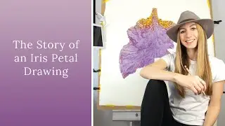 Drawing a 100x100cm Iris Petal