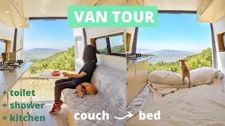 День из жизни: мини-тур на фургоне | Минималистичный Sprinter с душем, туалетом и фарой Auxbeam