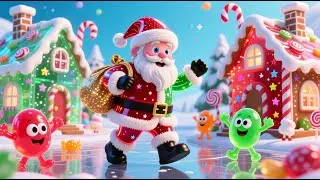 Jiggle Jiggle Santa in Candy Land 🎅🍬 | Fun Christmas Song for Kids🎄🎶 | Fuzzy Hugs! Original 💖