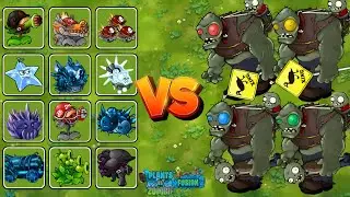 Colored Eye Gargantuar VS X10 Fusion Plants - PvZ Fusion 3.3.1