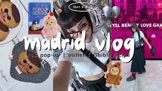 Vlog aesthetic in Madrid ✨ YSL pop-up, HalfPrice designer outlet and Ghibli cookie recipe 🍪🎬