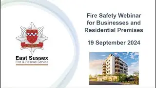 Fire Safety Webinar - 19 September 2024