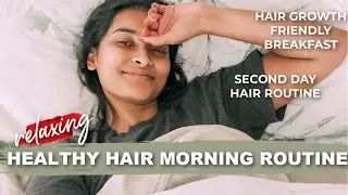 HEALTHY HAIR MORNING ROUTINE | HAIR-GROWTH FRIENDLY BREAKFAST + SECOND DAY HAIR ROUTINE ft. Sweese