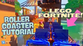 How I Built The World's First Suspended Roller Coaster In Lego Fortnite Tutorial- Crazy Build
