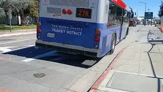 Samtrans 914 on route 276 Departing Broadway and Woodside Road