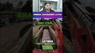 nesse v&iacute;deo mostro uma prensa hidr&aacute;ulica industrial trabalhando com reciclagem de latas de alum&iacute;nio