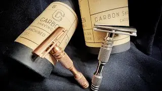 CARBON SHAVING COPPER ++ VS TITANIUM ++ | TWO INCREDIBLE, HIGH END, BEAUTIFUL RAZORS