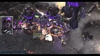 Zeratul and Mira team up to blow up Moebius Corps' battlestation - Cradle of Death