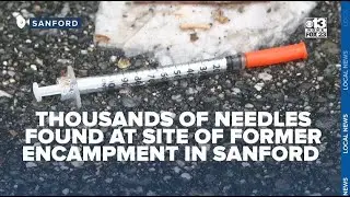 Officials say thousands of needles were picked up at former Sanford homeless encampment
