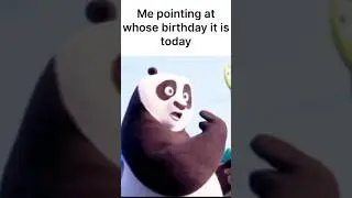 Me pointing at whose birthday it is today