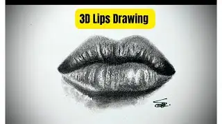 3D Lips Drawing Timelapse - Realistic Pencil Art