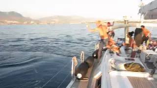 Поворот кранца на 360 градусов &mdash; The Yacht Week, Хорватия