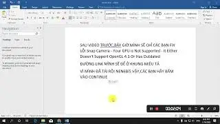 FIX LỖI Snap Camera - Your GPU is Not Supported - It Either Doesn't Support OpenGL 4.1