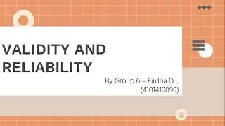 VALIDITY AND RELIABILITY - MATHEMATICS LEARNING ASSESSMENT