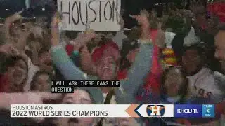 Astros fans celebrate World Series win in the streets of Houston