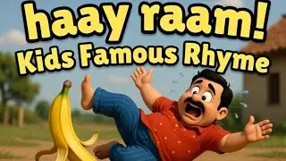 हाय राम 😲 | लाला जी ने केला खाया 🍌 | Funny Hindi Kids Rhyme | Nursery Rhymes India | लाला जी गिरे 