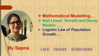 Non linear growth and decay models, logistic law of population growth model @billionaire icon
