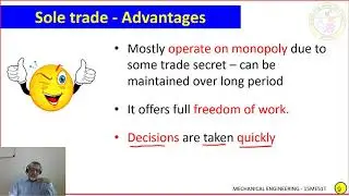 ME 15ME51T U1 S3 - Industrial Management - Types of Business Organisation