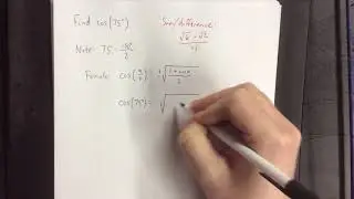 Half angle formula: cos(75)