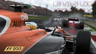 [4K] F1 2017 XBox One X Gameplay - Monza Rain Race with Little crash on last Lap