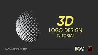How To Create 3D Halftone Effect Logo- Adobe illustrator tutorial