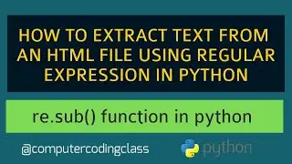 How To Extract Text From HTML File Using Python | Python Regular Expression Example | Python Regex