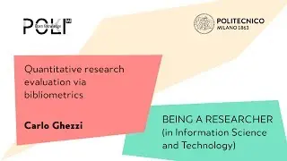 Quantitative research evaluation via bibliometrics (Carlo Ghezzi)