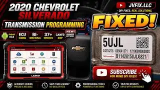 How to program New, Used Transmisison on 2020 Chevrolet Silverado With Techline Connect, Launch X431