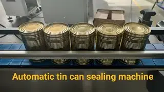 #Automatic servo #tinplate #can #sealing machine for canned food, auto metal can #turner #equipment