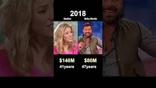 Compare net worth of Ricky Martin and Shakira!#funny #usa