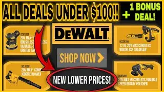 РАСПРОДАЖА аккумуляторных электроинструментов DeWALT! Все предложения до 100 долларов + 1 потрясающий бонус, который вам обязательно стоит увидеть!