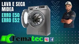 lava e seca midea erro E50 e E52