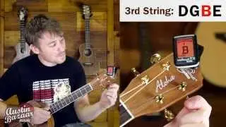 How to Tune a Baritone Ukulele to DGBE (Standard Tuning)