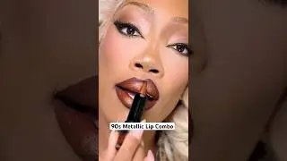 90s Metallic Lip Combo #90s #90smakeup
