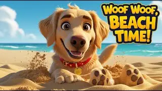 Lucky&rsquo;s Beach Day! 🐾 Woof Splash! | Fun Kids&rsquo; Song & Dog Animation #puppysong #funforkids