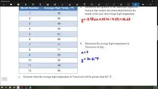 8.5 - Modelling Data Using Sinusoidal Functions