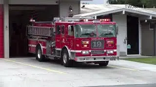 Long Beach Fire Department Engine 19 Responding