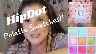 HipDot METALLIC Eyeshadow Swatches! Light Rays Palette