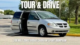 Tour & Drive: 51k Mile 2003 Dodge Caravan IMS Braun Rampvan Handicap Wheelchair Mobility Ramp Van!