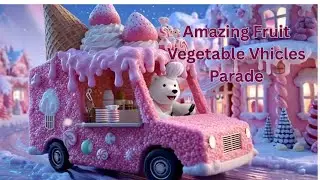 💫Amazing❤️Fruit Vegetable Vehicle👀✨Parade #new #fairytales #fruitcarving #entertaing #viralvideo 💫