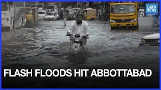 Flash Floods Disrupt Abbottabad, Injure 2 in Heavy Monsoon Downpour