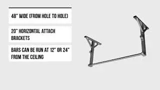 AmStaff TU024 Ceiling Mounted Pull Up / Chin Up Bar - fitnessavenue.ca