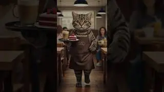 A Day in the Life of a Cat Barista #catofyoutube #cat #funny