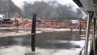 Dozer Boats Pushing Logs, Gold River in Nootka Sound