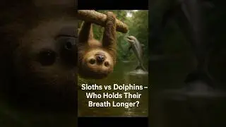 Sloths Hold Their Breath Longer Than Dolphins?!!! 😮🦥🐬 #sea #science #nature  #animation