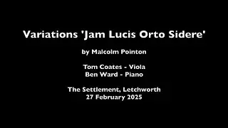 Tom Coates/Ben Ward - Variations Jam Lucis Orto Sidere - by Malcolm Pointon