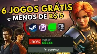 CORRE! 6 Jogos Gr&aacute;tis e T&iacute;tulos por menos de R$5 na STEAM, EPIC GAMES, GOG e mais