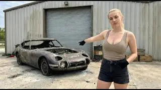 ASMR Car Restoration &ndash; Restoring a Completely Burned 1967 Toyota 2000GT ($300 Deal) | Full Process