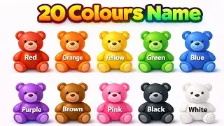 20 Colours Name English and Hindi | Preschool Color Learning 🎨👶 JOJO WALA COLOUR